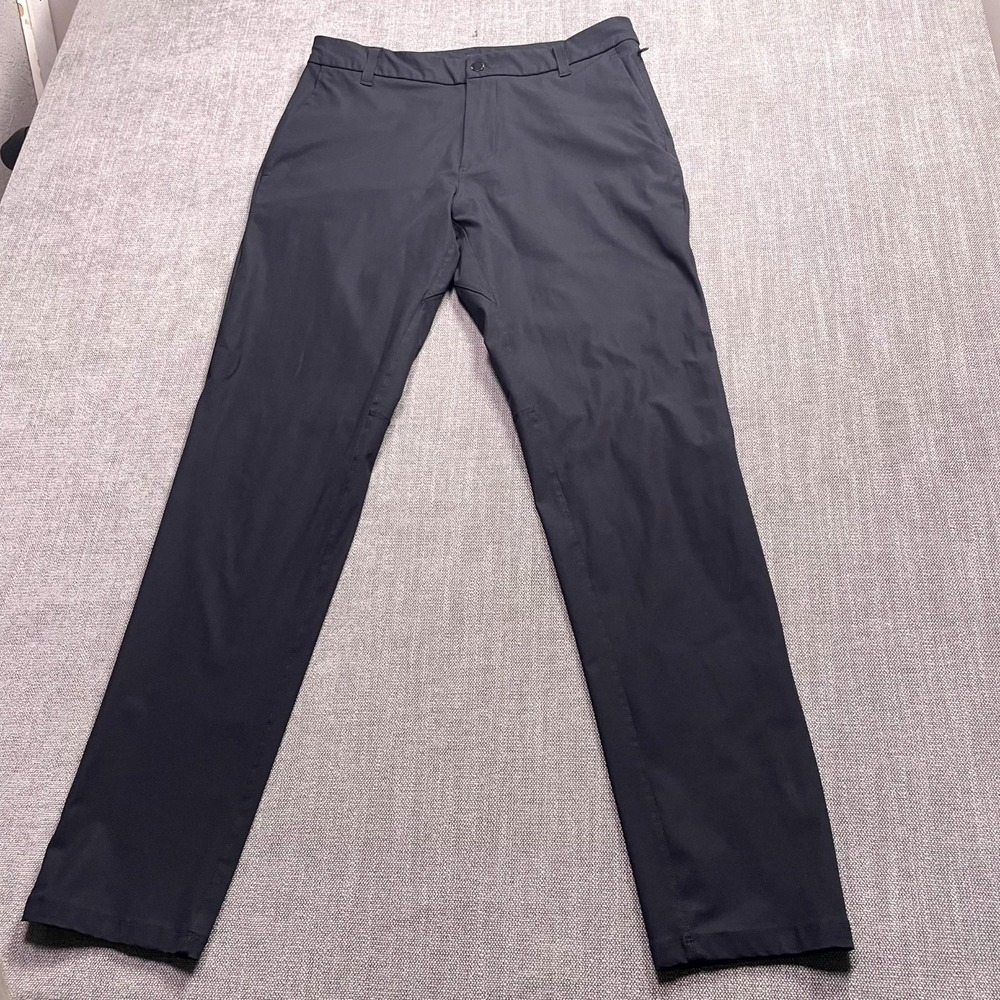 Lululemon Commission Pants Mens 33 Black Four Way Stretch Wrinkle Resistant